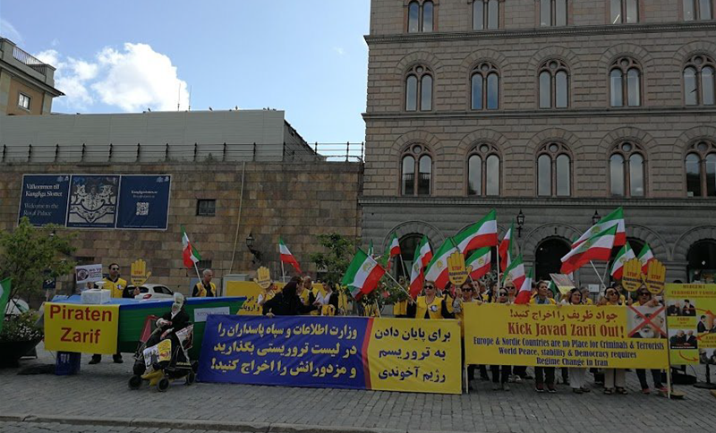 Scandinavian Iranians protest Regime’s FM visit