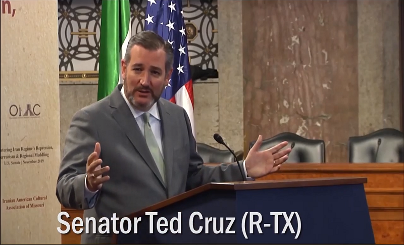 In a congressional briefing at the U.S. Senate on November 6, 2019, senators Ted Cruz and John Boozman expressed their solidarity and support for the Iranian people's struggle for freedom and democracy.
