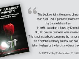The book, entitled “Crime Against Humanity”, contains the names of 5,000 victims of the 1988 massacre