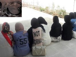 Iran: Female agents detained 23 women and 29 men in mixed party.