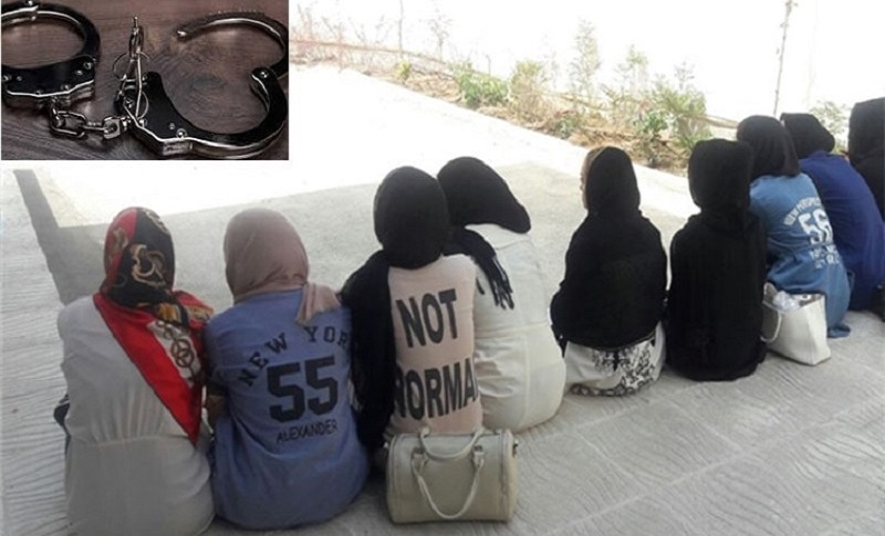 Iran: Female agents detained 23 women and 29 men in mixed party.
