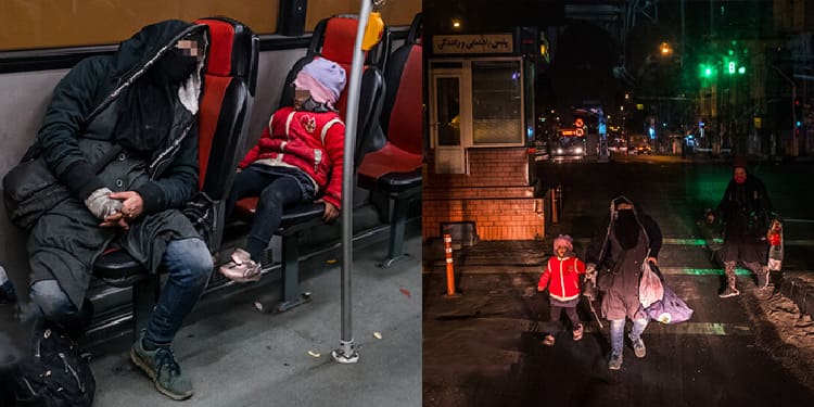 2-Iran-women-children-sleep-in-buses-min