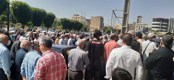 In 22 cities and 18 provinces across Iran, retirees and pension recipients affiliated with the Social Security Organization took to the streets on Monday and Wednesday, June 6an d 8