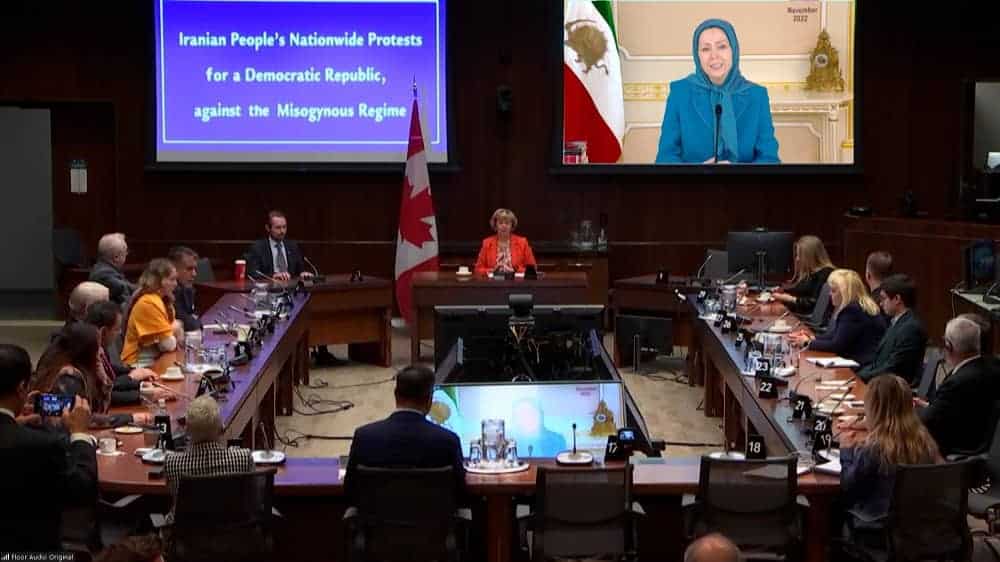 The event's keynote speaker, Mrs. Maryam Rajavi, president-elect of the National Council of Resistance of Iran (NCRI), discussed the state of Iran's widespread uprising and what Western democracies can do to aid the Iranian people in their quest for freedom.