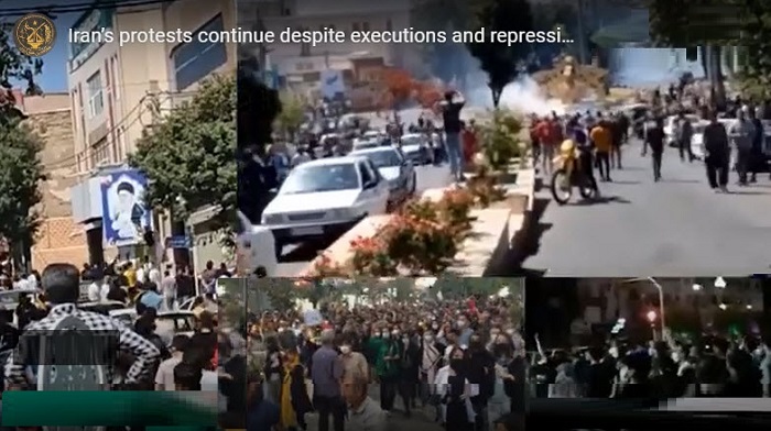 On Saturday, the commuters in Tehran chanted, “We pledge to our fallen comrades, we will stand until the end,” “Death to the dictator,” “This is the final warning, the entire regime is the target,”