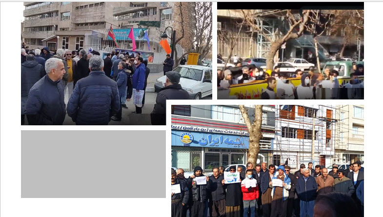 Retirees and pensioners from the regime's Social Security Organization gathered in Ahvaz, the capital of Khuzestan Province, to protest low pensions and poor economic conditions.