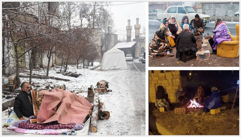 Some villages have been destroyed to the tune of 20 to 50 percent. More than 30 villages have been without power. Many earthquake victims are stranded in the snow and bitter cold. The regime’s entities and Red Crescent did not help the people.