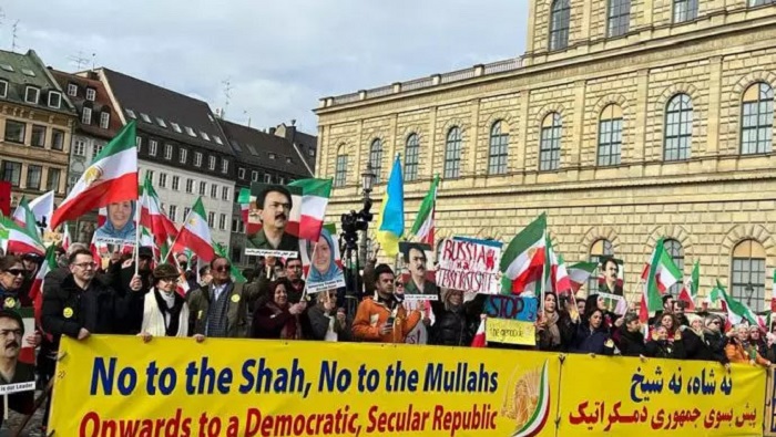 Thousands of Iranians gathered in Munich, Germany, on February 17, 2023, to stage a large demonstration that coincided with the Munich Security Conference.