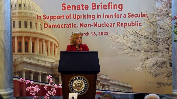 On March 16, former Undersecretary of State for Global Affairs Ambassador Paula Dobriansky spoke at a bipartisan conference in the United States Senate in support of the Iranian people and their democratic aspirations.