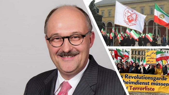 German Bundestag member Dr. Michael Meister spoke at a rally in Munich, expressing his support for the people of Iran who have been protesting for their human rights since the death of Mahsa Amini.