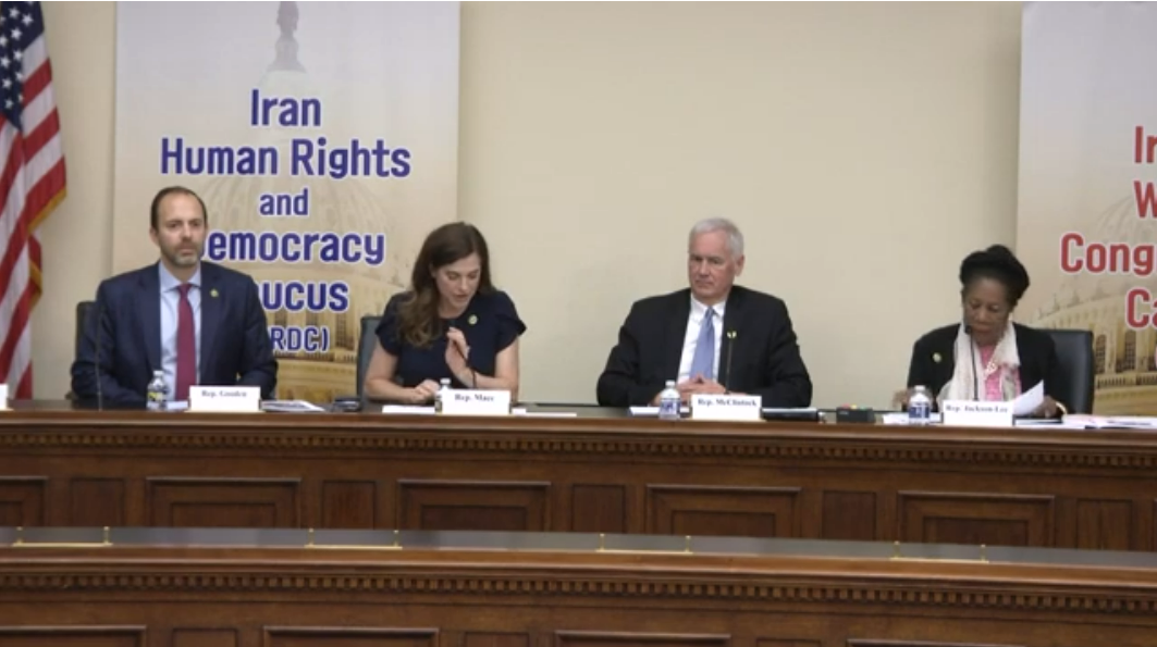 Members of the U.S. House, such as Rep. Nancy Mace (R-SC) and Rep. Tom McClintock (R-CA), echoed Rajavi's sentiments, with Mace urging bipartisan unity to support the rights of Iranian women.