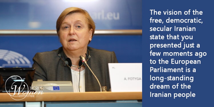 She concluded her remarks with an urgent call for international action, advocating for extended sanctions and a lasting change in Iran.