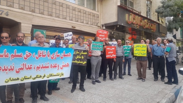 Tensions simmered in Iran on Tuesday as government retirees staged protests in cities including Hamedan, Yazd, Tabriz, and Rasht, demonstrating against the regime's apathy towards their worsening living conditions.