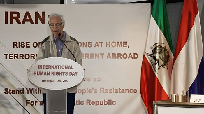 In a speech at a conference, former Dutch Senator Prof. Kees De Lange highlighted the Iranian regime's manipulative tactics in the Middle East.