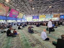 FILE PHOTO: Sparse attendance of regime supporters at a Friday prayer sermon in Tehran, Iran