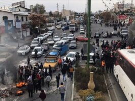 Protesters in Iran blocked the main road during the 2019 uprising
