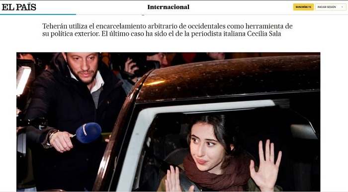 el-pais-iran-hostage-taking-policy El Pais page on the Iranian regime’s “hostage diplomacy”